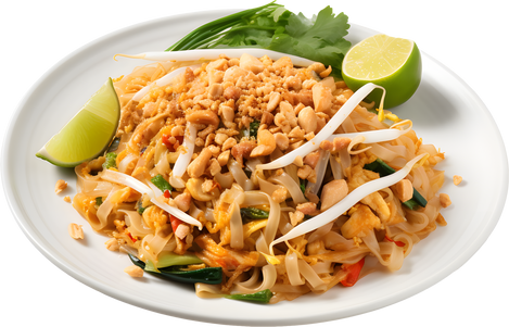 Delicious pad thai, Thailand food